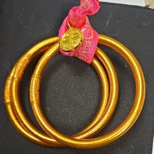 Set Of 3 New Never Worn Budhagirl Spark All Weather Bangles MEDIUM
